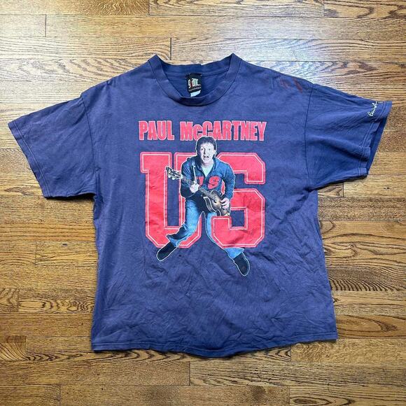 Vintage Y2K 2005 Paul McCartney US Tour Giant Tag T Shirt - Picture 1 of 5
